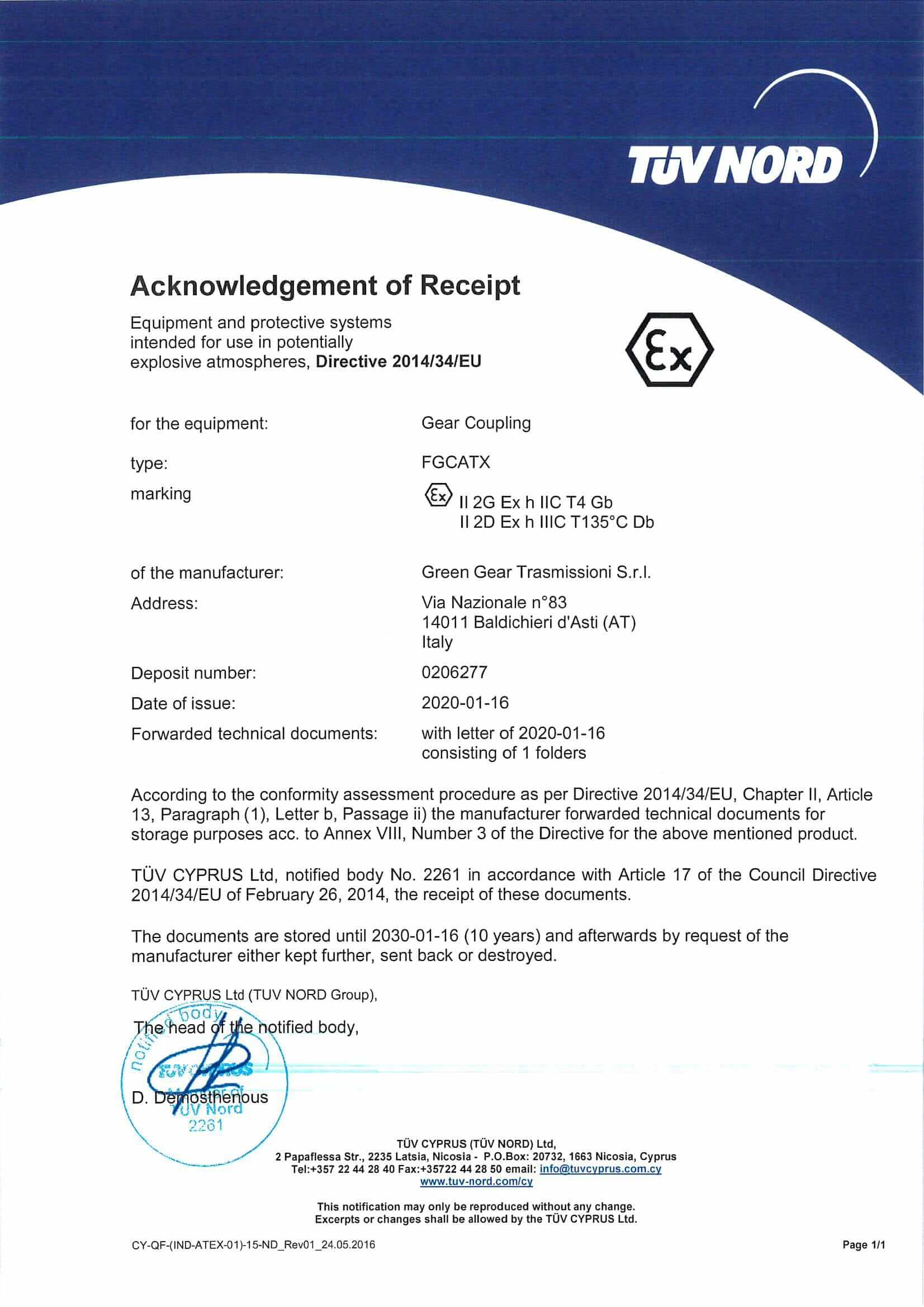 GGT - CERTIFICATE - AT0206277 - ATEX-1