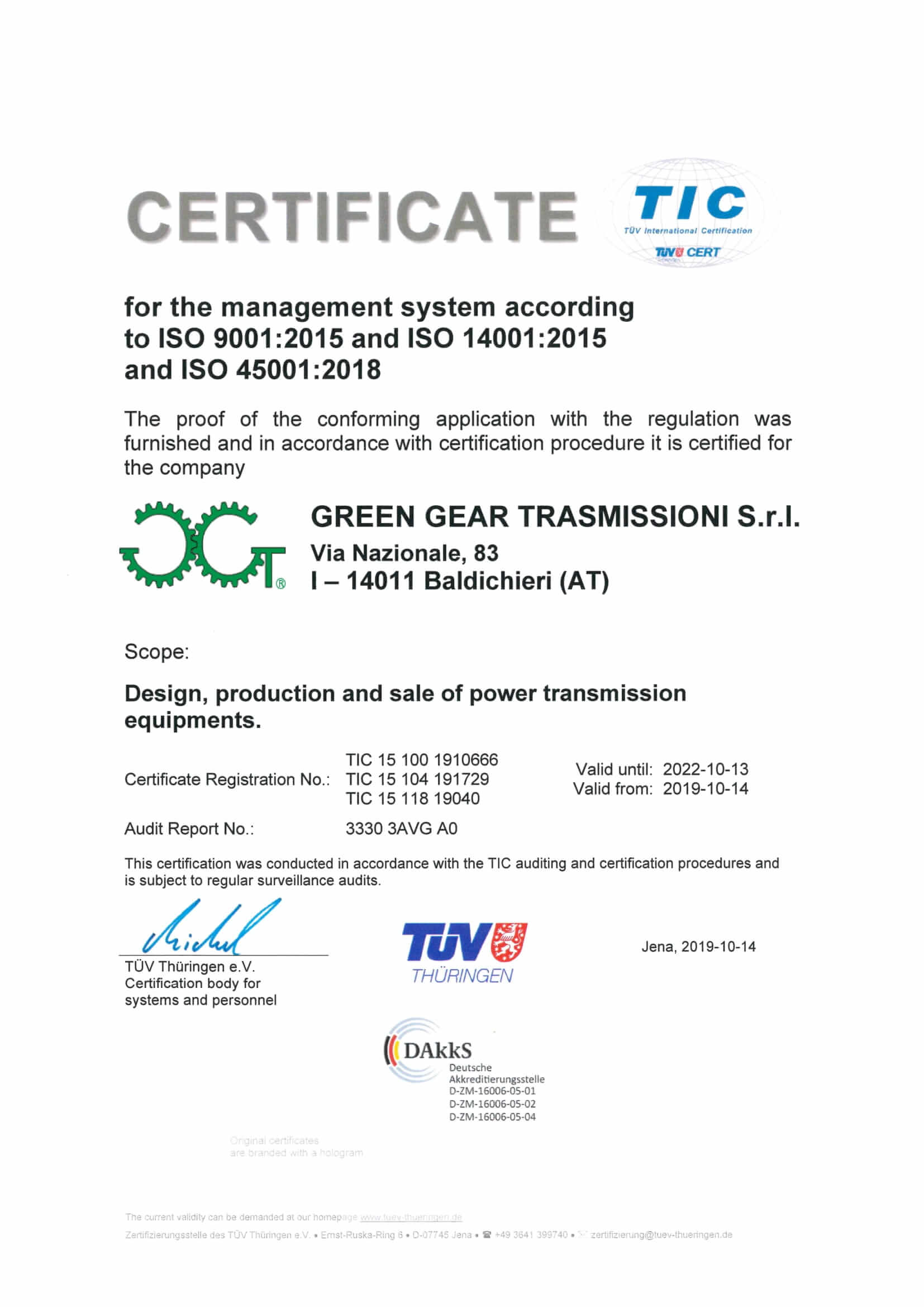 ISO CERTIFICATES - GGT-1